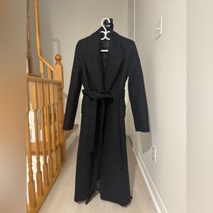Mango Black Trench Coat for Women